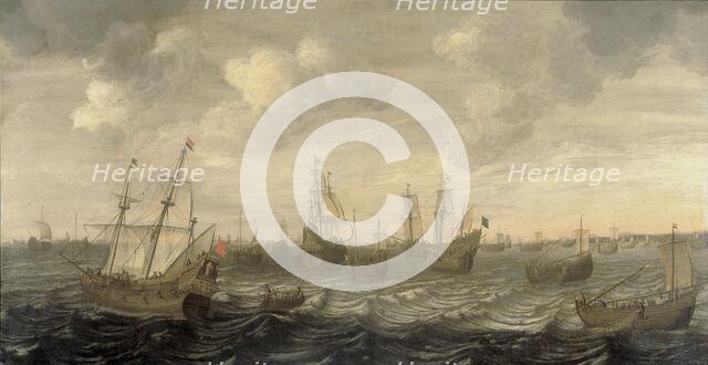 The Dutch Herring Fleet under Sail, 1660-1701. Creator: Cornelis Beelt.