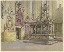 View of the tomb of Count Ludwig von Löwenstein-Wertheim and his wife Anna in the Collegiate...,1861 Creator: Alexander Gwinner.