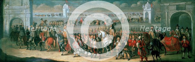 Charles II Processing from the Tower of London to Westminster, 22 April 1661. Artist: Dirck Stoop