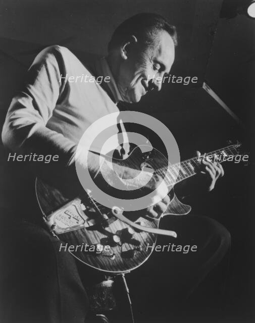 Portrait of Les Paul, Fat Tuesday, New York, N.Y., ca. 1980s. Creator: William Paul Gottlieb.
