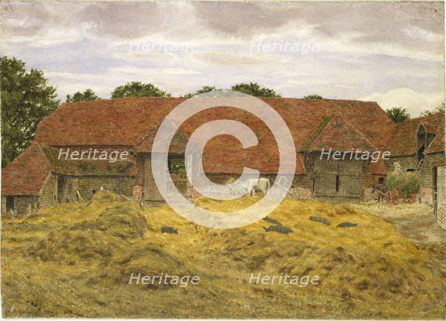Red Barn at Whitchurch, 1868. Artist: George Price Boyce.