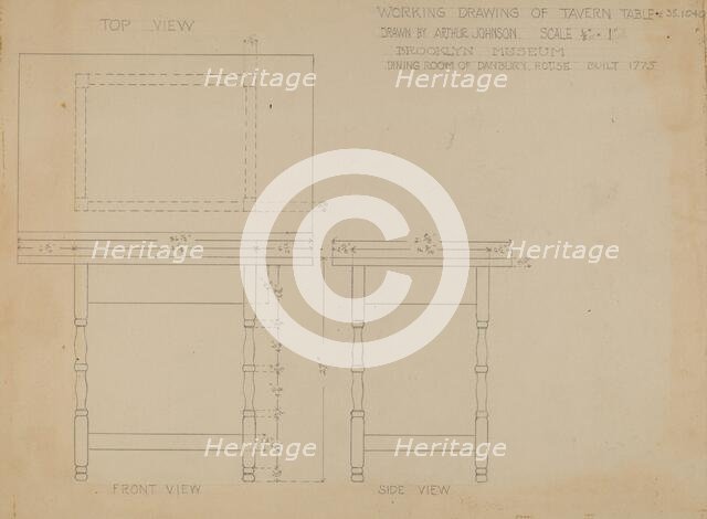 Table, 1935/1942. Creator: Arthur Johnson.