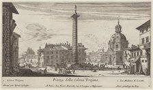 Piazza della Colona Trojana, 1640-1660. Creator: Israel Silvestre.