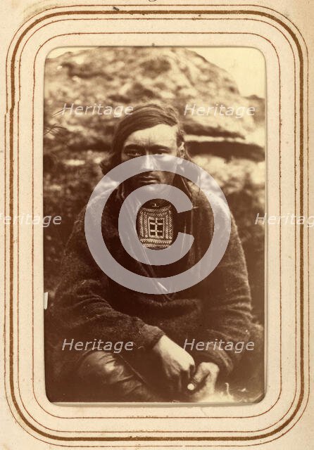 Portrait of Lars Anders Baggi, 25 years old, Jokkmokk, 1868.  Creator: Lotten von Duben.