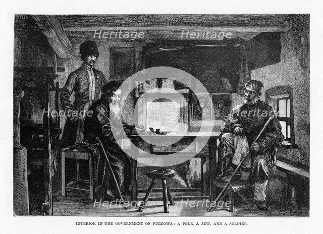 'Interior in the Government of Pultowa', central Ukraine, 1879. Artist: Unknown