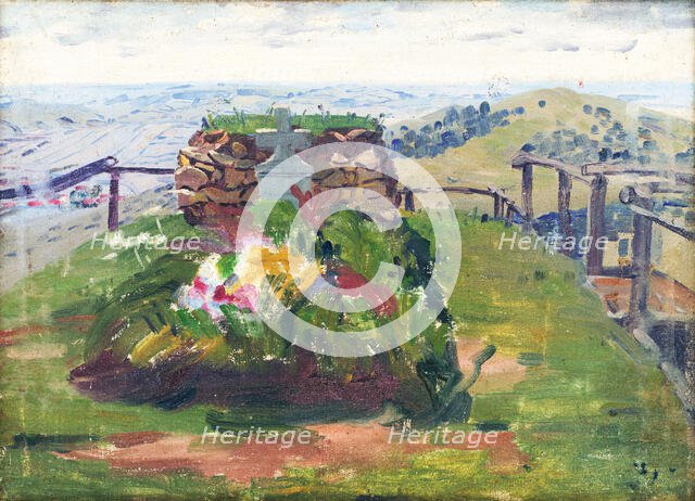 Stefánik's tomb on Bradlo Hill, 1920. Creator: Anton Frolka.