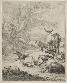Animals in Repose. Creator: Nicolaes Berchem (Dutch, 1620-1683).