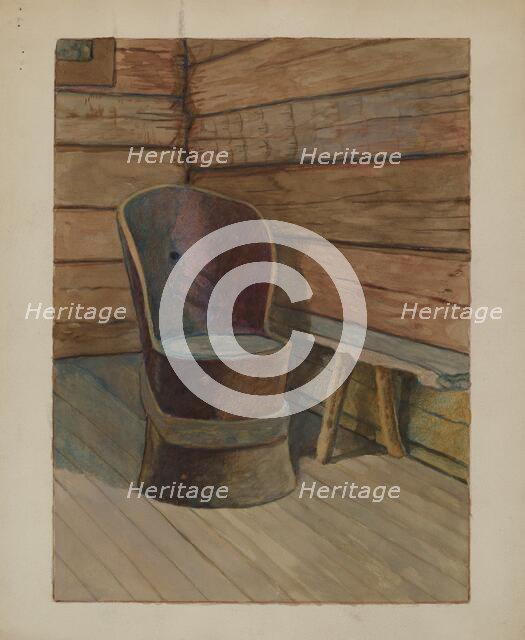 Muskego Church Chair, c. 1936. Creator: Bertrand E. Old.