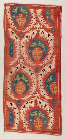 Embroidered Cushion Cover, 18th century. Creator: Unknown.