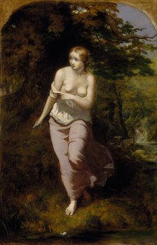 Musidora Bathing, 1849. Creator: Arthur Hughes.