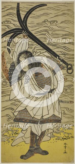 The Actor Nakamura Nakazo I as Taira no Tomomori Disguised as Tokaiya Gimpei..., c. 1777. Creator: Shunsho.