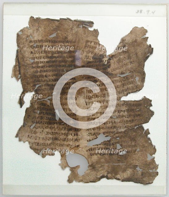 Manuscript Leaf Fragment, Coptic, 4th-7th century. Creator: Unknown.