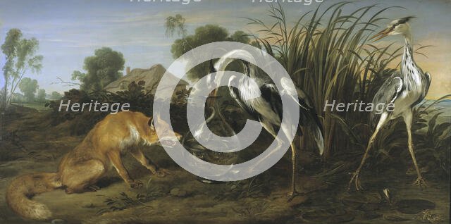 The Fox Visiting the Heron, early-mid 17th century. Creator: Frans Snyders.