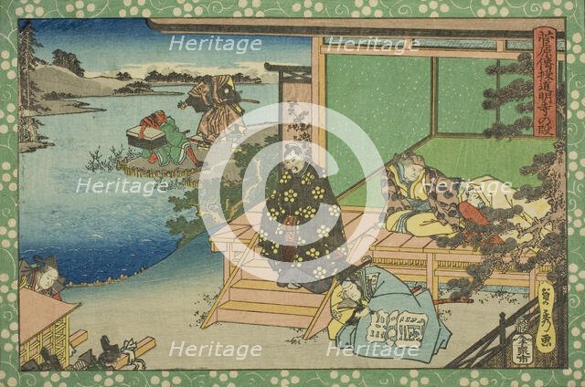 The Domyoji Scene (Domyoji no dan), from the series "Sugawara's Secrets (Sugawara denju)", c.1830/44 Creator: Sadahide Utagawa.