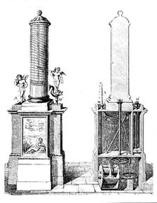 Reconstruction of a clepsydra (water clock), invented by Ctesibius of Alexandria, c270 BC (1857). Artist: Unknown