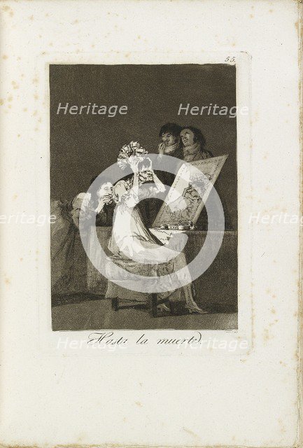 Hasta la muerte, 1799-1799. Artist: Francisco Goya.