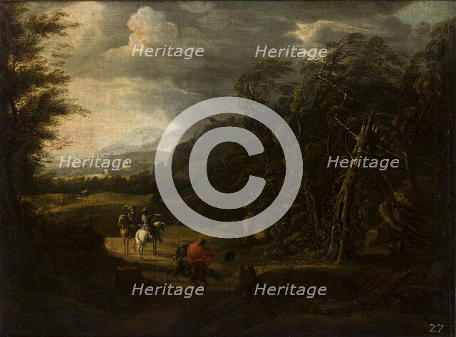 Landscape with Horsemen, 4th quarter of 17th century. Creator: Wilhelm von Bemmel.