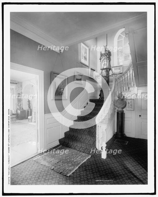 The Hall, Craigie, home of Longfellow, Cambridge, Mass., c.between 1910 and 1920. Creator: Unknown.