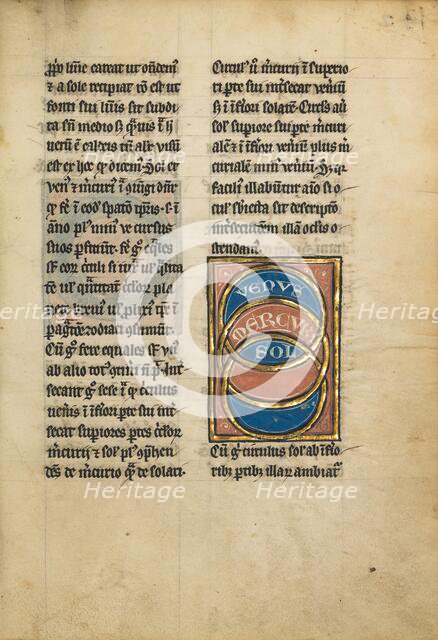 The Orbits of Venus, Mercury, and the Sun; De Natura Avium; De Pastoribus et Ovibus, 1277 or after. Creator: Unknown.