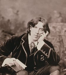 Oscar Wilde, Irish born playwright and wit, 1882. Artist: Unknown