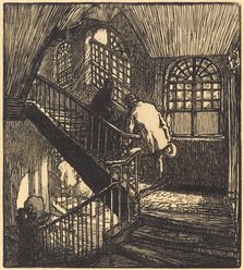 Escalier de la maison ou etait le Chateau Rouge, published 1901. Creator: Auguste Lepere.