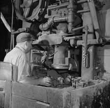 A core blowing machine, New Britain, Connecticut, 1943. Creator: Gordon Parks.