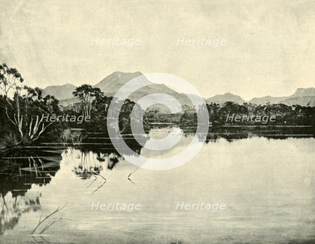 'Mount Gould, Du Cane Range, Narcissus River, Lake St. Clair', 1901. Creator: Unknown.
