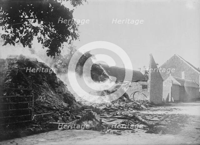 Belgian Farm House -- fired by Germans, between c1914 and c1915. Creator: Bain News Service.