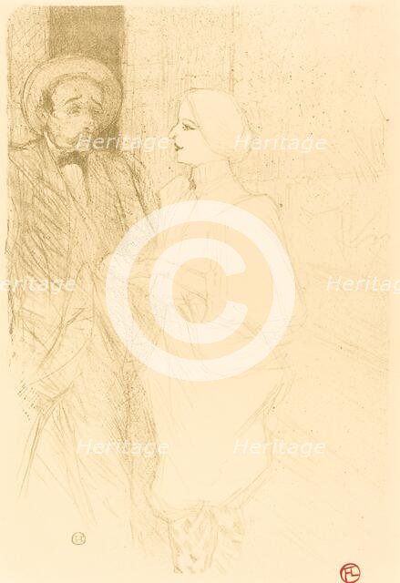 Yahne and Mayer in "L'age difficile" (Yahne et Mayer dans "L'age difficile"), 1895. Creator: Henri de Toulouse-Lautrec.