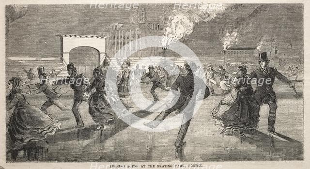 Evening Scene at the Skating Park, Boston, 1859. Creator: Winslow Homer (American, 1836-1910).