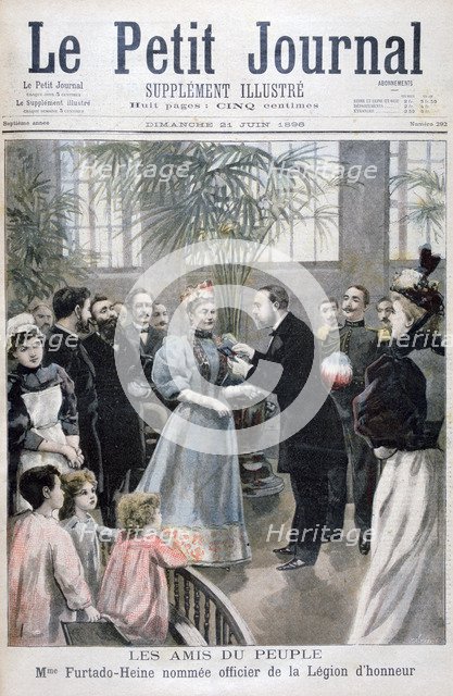 Mrs Furtado-Heine named Officer of the Legion of Honour, 1896. Creator: F Meaulle.