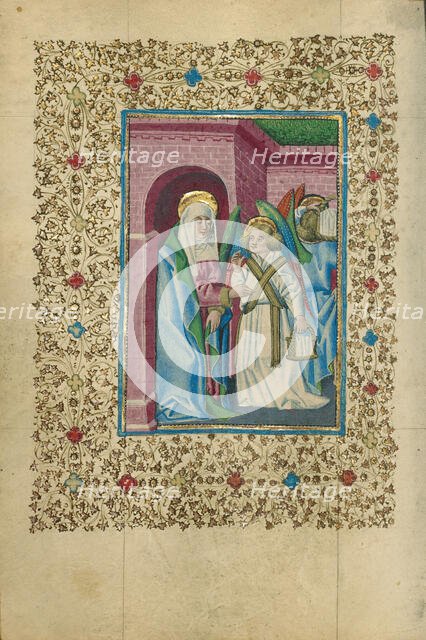 The Virgin Nourished by an Angel; Book of Hours, about 1460. Creator: Unknown.