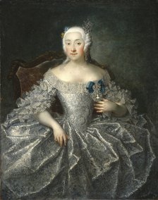 Portrait of Countess Varvara Alexeyevna Sheremetyeva (1711-1767), 1746. Artist: Grooth, Georg-Christoph (1716-1749)