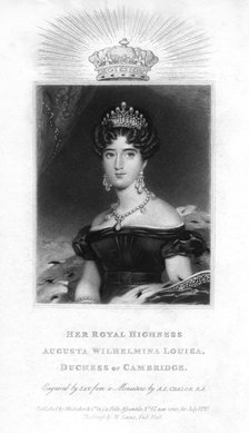 Augusta Wilhelmina Louise, Duchess of Cambridge, 1830.Artist: Say