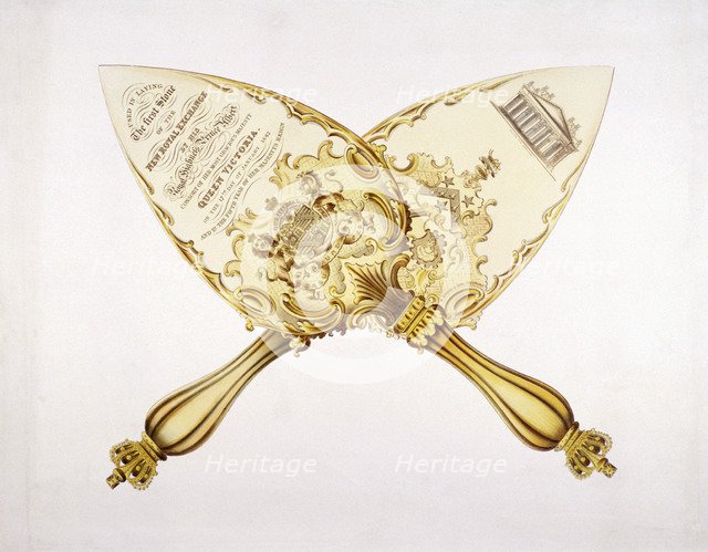 The trowel used in laying the first stone of the new Royal Exchange 17th January 1842. Artist: Brook, R & Son