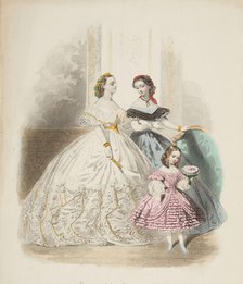 Fashion plate - Journal des Demoiselles II, 1861. Creator: Gilquin & Dupain.