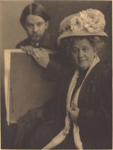 Alvin Langdon Coburn and His Mother, c.1909. Creator: Clarence H White.