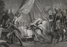 Death of General Hoche in Wetzlar, due to tuberculosis, on 19 September 1797, (1879).  Creator: Unknown.