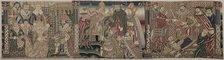 Section of an Embroidered Frieze: Ahasuerus and Esther, The Pope Chiding the Emperor…, 1625-1649. Creator: Unknown.