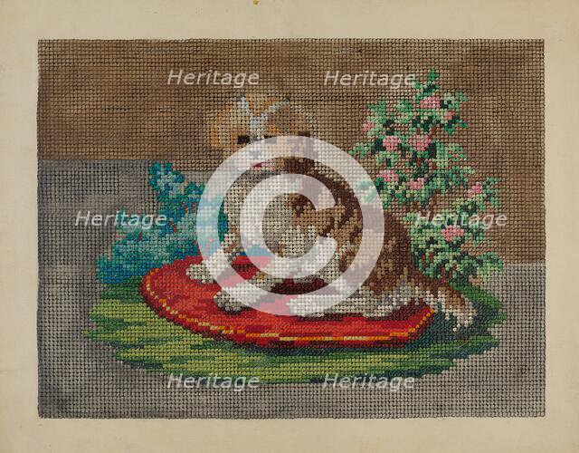Needlepoint Dog, c. 1936. Creator: Evelyn Bailey.