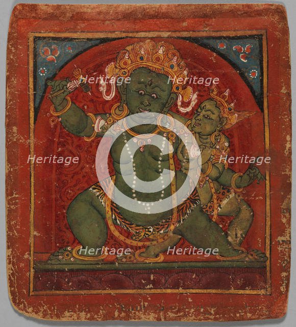 Initiation Card (Tsakalis): Door Keeper, early 15th century. Creator: Unknown.