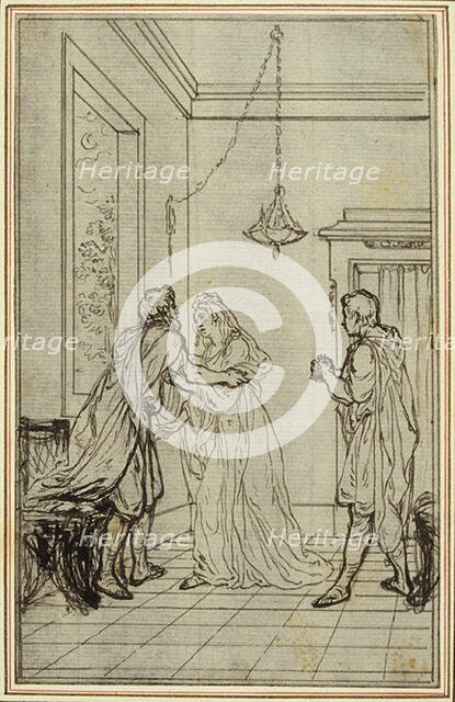 Study for Lucain's "La Pharsale", Canto II, c. 1766. Creator: Hubert Francois Gravelot.