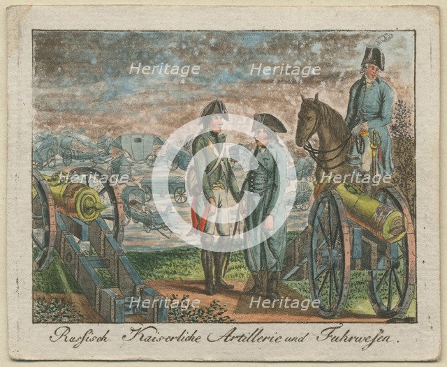 Russian Imperial Artillery Crew, 1799. Artist: Anonymous  