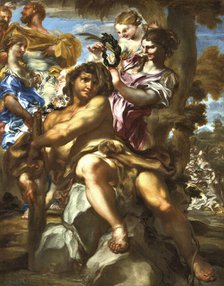 Heracles is welcomed to Olympus, c.1690. Creator: De Ferrari, Gregorio (1647-1726).