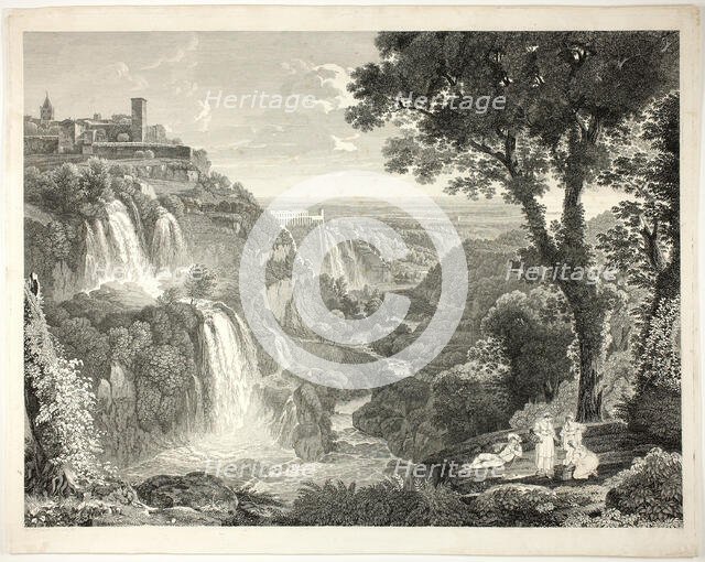 The Principal View of the Large and Small Cascades at Tivoli, n.d. Creator: Friedrich Wilhelm Gmelin.