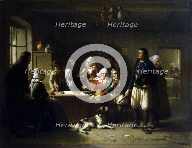 After the Unsealing of the Will', 1869. Creator: Heuvel, Theodore Bernard de (1817-1906).