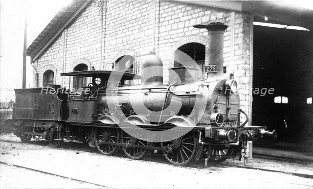 Steam engine number 278 built by Kitson at Leeds, England, system of inner cylinders and three co…