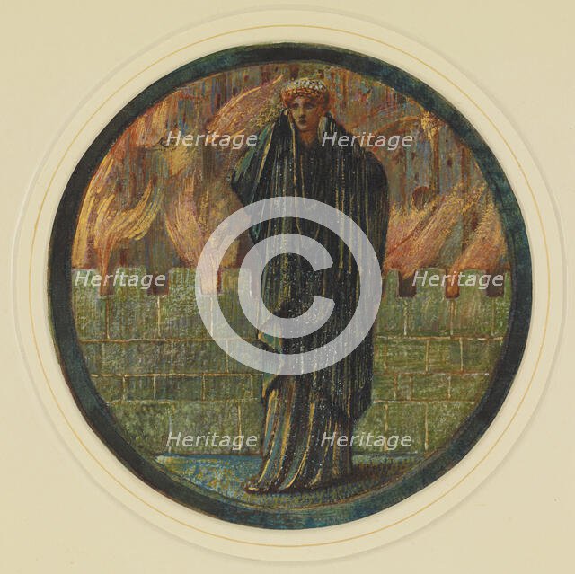 Helen's Tears. (The Flower Book), 1882-1898. Creator: Burne-Jones, Sir Edward Coley (1833-1898).