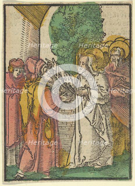 Parable of the Pharisees and the Tax-Collector, from Das Plenarium, 1517. Creator: Hans Schäufelein the Elder.