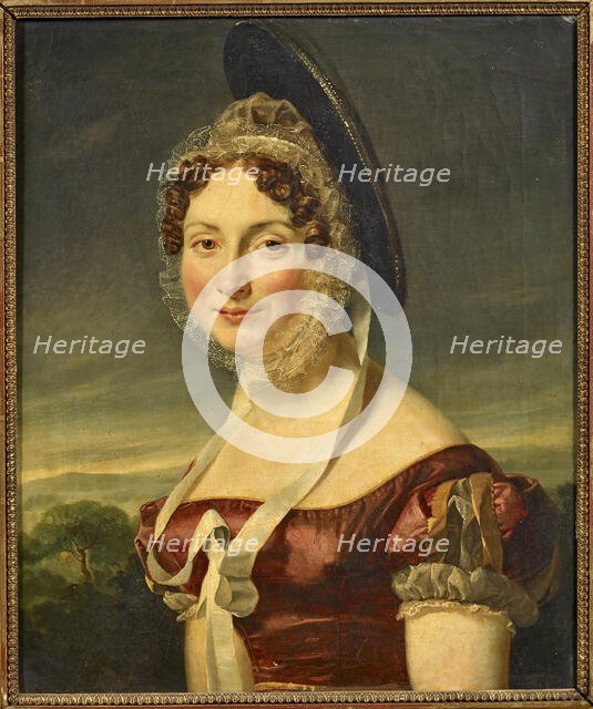 Portrait of the opera singer Marie-Julie Halligner (1786-1850), c1825. Creator: Rouget; Georges (1783-1869).
